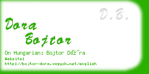 dora bojtor business card